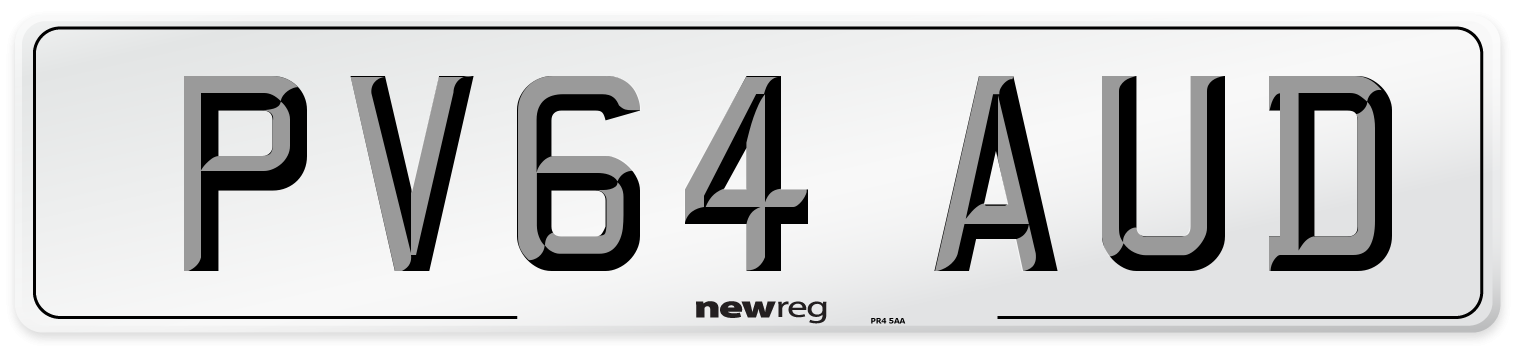 PV64 AUD Number Plate from New Reg